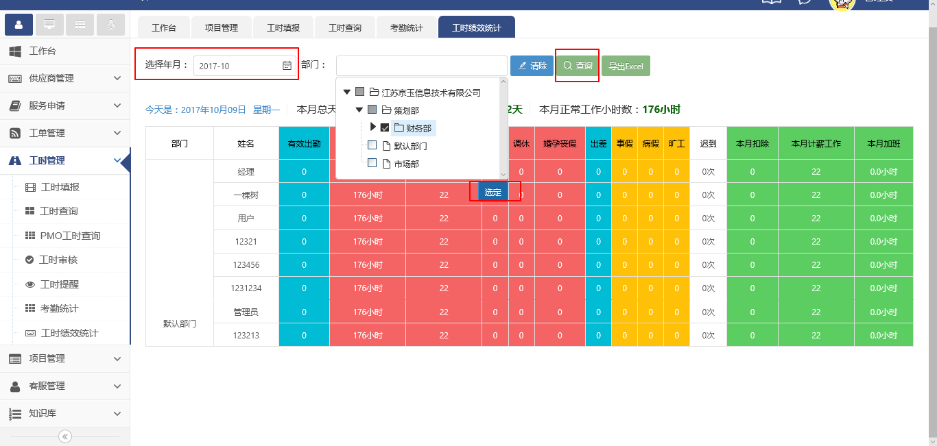 工時管理（工時績效統計）